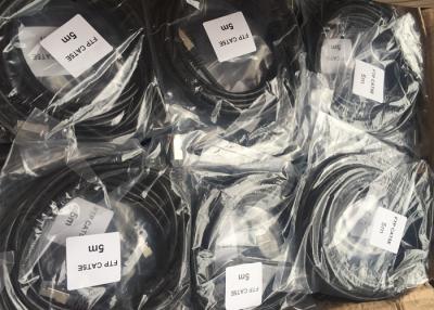 Chine le connecteur RJ45 extérieur de corde de correction de câble LAN de ftp Cat5e de 5M Pré-a fait à PE+PVC la double gaine à vendre