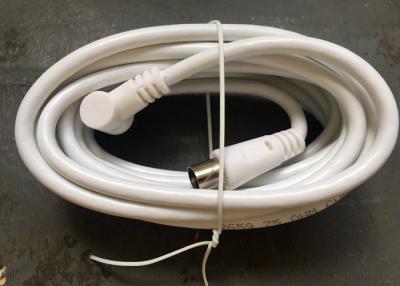 Chine Corde de correction du câble RG59 coaxial de liaison avec le type prise d'angle de la droite 9.5mm de TV à vendre