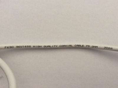 China F690/ F660 75 carrete de madera blanco del PVC 1000FT del cable coaxial del ohmio en venta