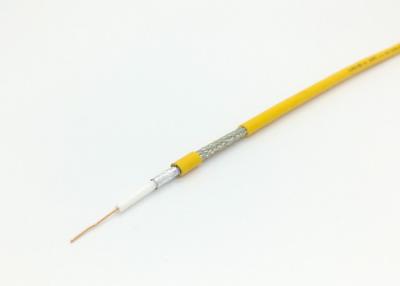 China 3C2V línea de transmisión de vídeo del cable coaxial de 75 ohmios para el PVC del amarillo de la tecnología de CATV en venta