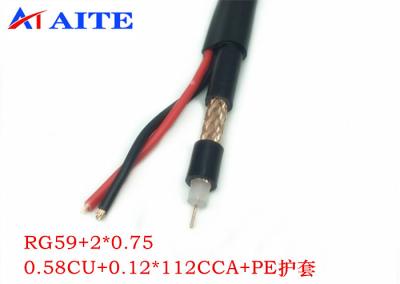 China Video with Power RG59+2C Monitor Wire UV PE Outdoor CCTV Camera Installation Cable for sale