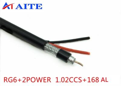 China 168AL Braid RG6 Siamese Video with Power Monitor Wire Coaxial with Power CCTV Cable for sale