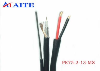 China PK-75-2-13 Coaxial with Power and Steel CCTV Cable Outdoor UV PE Video Wire for sale