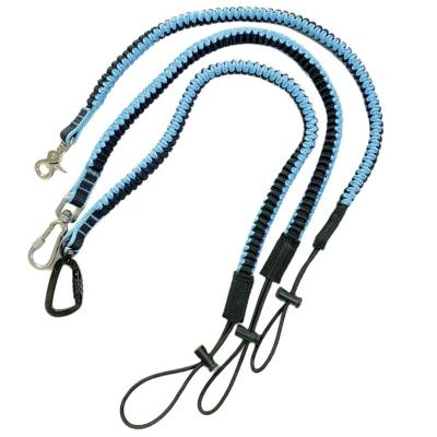China Tools Safety C-PIN Safety Adjustable Strap Carabiner Buckle End Fall Protection Tool Heavy Duty Safety Screw Lanyards for sale
