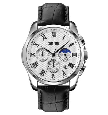 China Chronograph Skmei 9260 Date Watch Real Small Dial Mens Quartz Wrist Watch Mens Moon Phase Chronometer for sale