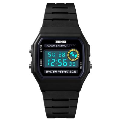 China New Promotion Alarm Watch Skmei EL Cheap Light Watch Plastic Digital Watch for sale