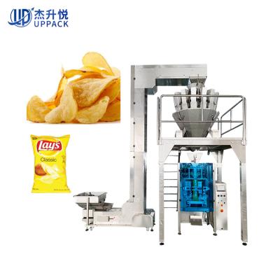 China Automatic Food Multihead Weigher Plantain Banana Potato Chips Pouch Packing Machine With Nitrogen Gas for sale
