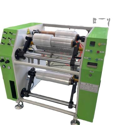 China Food High speed Stretch Film Cling Film Rewinding and Slitting Machine- Rewinder SEMI- AUTOMATIC for sale