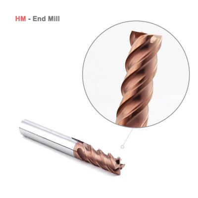 China High Wear Resistance Composite Coating End Mill Cutter Carbide For Hard Material Processing for sale