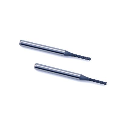 China 3.175mm Cortadores de fresado de carburo sólido para el mecanizado de placa de PCB y placa de circuito con flauta espiral doble en venta