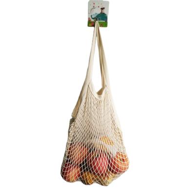 China Wholesale Promotional Organic Fruit Handled Cotton Mesh Grocery Shopping Bag for sale