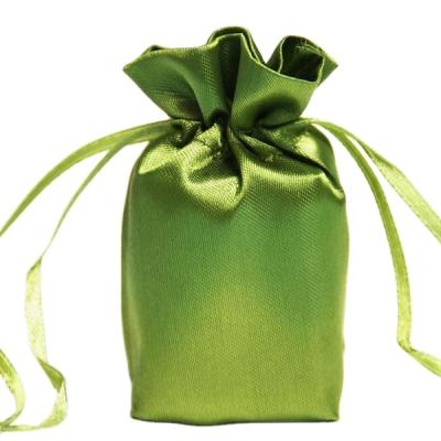 China Recyclable Wholesale Custom Silk Logo Satin Jewelry Drawstring Bags Satin Bags For Hair for sale