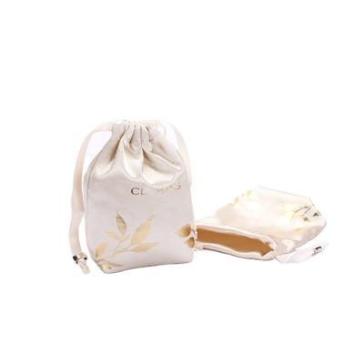 China Custom Recyclable High Quality Satin Hair Bag Dust Bag Gift Bags Custom Drawstring With Printing Logo for sale