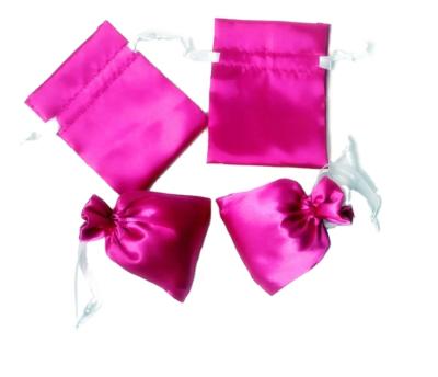 China Logo Printed Custom Recyclable Satin Hair Extension Tote Bag Custom Satin Bag For Hair for sale