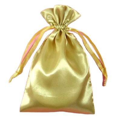 China Online Shopping Satin Gift Bag Small Jewels Satin Drawstring Bag With Printing Logo for sale