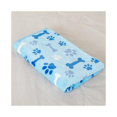 China Breathable Washable Fleece Flannel Fleece Fleece Fleece Dog Blanket Animal Printed Dog Blanket for sale