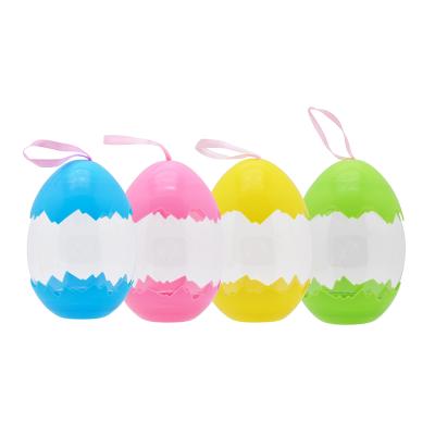 China Egg With Broken Shell Egg Shaped 12.5*8CM High Quality Durable Plastic Middle Of Packing Crate With Rope Egg Packing Toys for sale