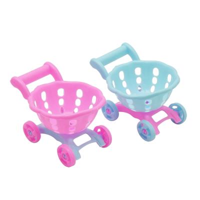 China Hot Selling Small Shopping Basket Mini Plastic Trolley Small Shopping Basket Toy Model Toys for sale