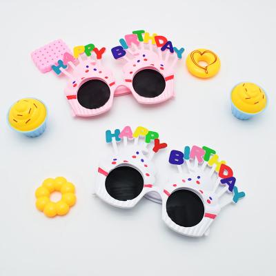 China Wholesale Daily Funny Glass Children's Happy Birthday Party Paryy Or Photo Props Cake Decoration In Event And Party Supplies for sale