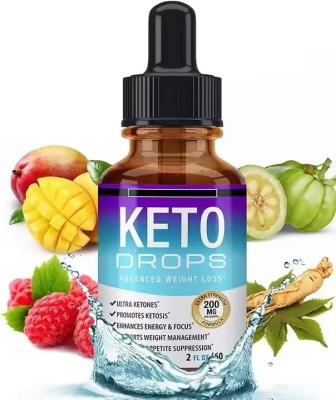 China OEM Keto Drops Appetite Suppressant Weight Loss Organic Vegan BHB Keto Drops Liquid Promotes Skinny Speed Up Ketosis for sale