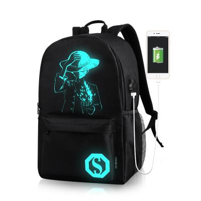 China With USB Top Selling Outdoor Waterproof Usb Sport Backpack Luminous Fashion Cartoon Large Capacity for sale