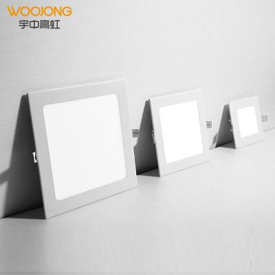China Ultra-slimThickness WOOJONG No Flickering Ultra Thin Commercial Square Recessed Led Panel Light for sale