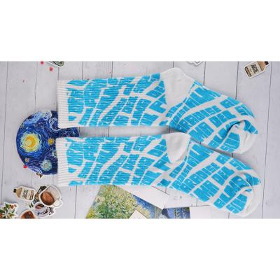 China Sporty Wholesale Colorful Happy Funny Print Sweat Absorbing Sport Crew Men Bang for sale