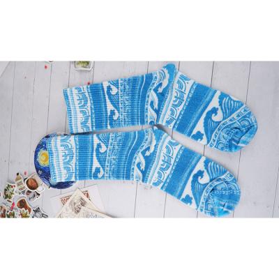 China 360 Degree Running Sports Cycling Men's Crew Socks Custom Colorful Print Sporty Winter for sale