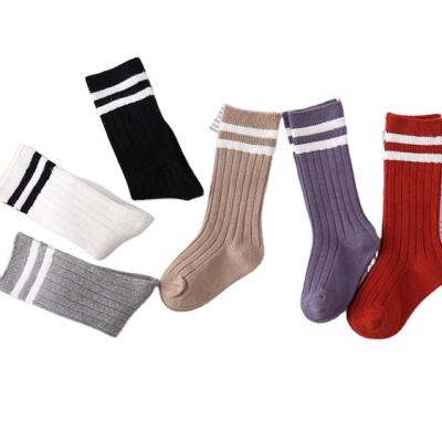 China Sporty New Arrival Cotton Kids Casual Soft School Long Socks Kids Stripped Socks for sale