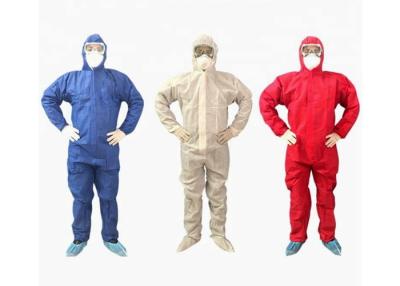 中国 アスベスト除去PPE装置のための50GSM微小孔のある使い捨て可能なつなぎ服 販売のため