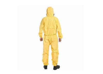 中国 通気性の防水つなぎ服の使い捨て可能な保護摩耗のジッパーの前部閉鎖 販売のため