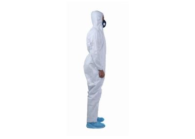 中国 緊急の事故の環境のために白い耐久の使い捨て可能な仕事のつなぎ服 販売のため
