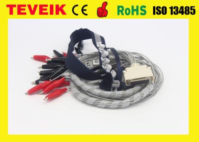 Chine Usine médicale de câble imperméable de Neurofeedback EEG avec l'agrafe de crocodile/couverture rouge, prise DIN 1.5mm à vendre