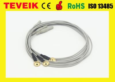 Chine Usine médicale de câble d'électrode de tasse de Neurofeedback EEG avec le cuivre plaqué d'or, matériel de TPU à vendre