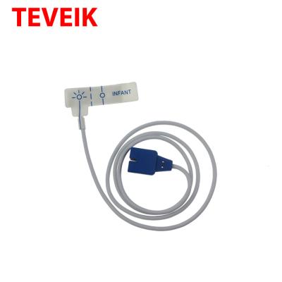 China Preço de fábrica do sensor SpO2 descartável médico de Oximax DB9pin do Nell-núcleo para o infante, 0.9m, microfoam à venda