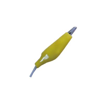 Chine Matériel solide de la couverture 1m de crocodile d'agrafe d'Eeg de câble jaune d'électrode pour le dispositif d'Eeg à vendre