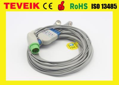 Chine Câble médical du rond 12pin TPU ECG de Kontron 7135B d'usine de Shenzhen pour le moniteur patient à vendre
