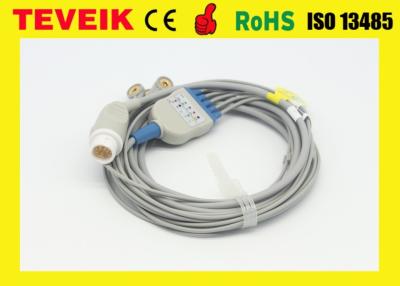 Chine Le rond réutilisable 12pin 5 de Mindray d'usine de Teveik mène le câble d'ECG pour le moniteur PM7000 patient à vendre