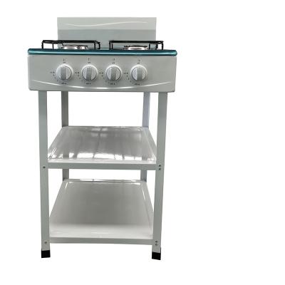 China Household 4 Burner Gas Stove With Shelf for sale
