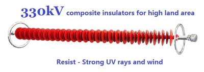 China High Mechanical Strength Composite Suspension Insulator 330 Kv With Two Corona Rings for sale