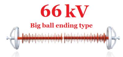 Китай прокладка полимера 66kV внутрифазовая, изоляторы передающей линии IEC61109 продается