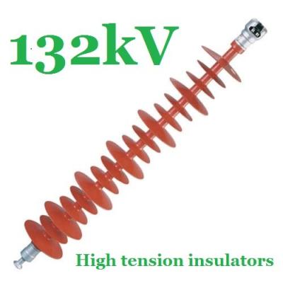 中国 安全 132kV 合成ポリマー絶縁体、赤い IEC61109 パワーラインの絶縁体 販売のため