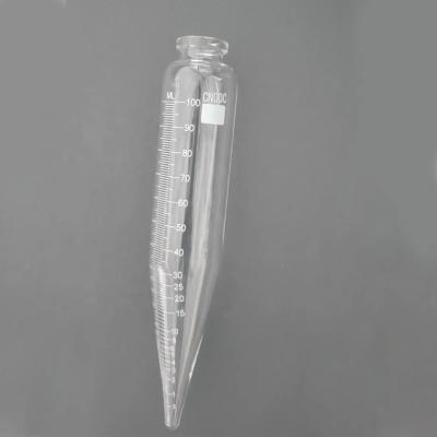 China Centrífugo graduado cilíndrico cónico de 100 ml de vidrio de laboratorio Cenlee en venta