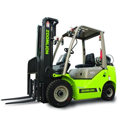 China Building Material Shop Zoomlion Factory Supply LPG Gas Forklift FL20 2ton 2.5ton Nissan K25 Truck Equipment for sale