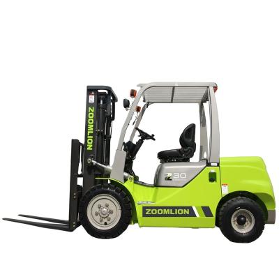 China Building Material Shop Zoomlion Factory Supply Diesel Forklift FD30 3ton 3.5ton 3.8ton Isuzu Engine Paper Roll Flange for sale