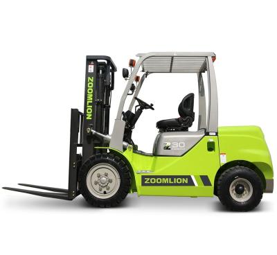 China Building material shops Zoomlion factory supply diesel forklift FD30 3ton 3.5ton 3.8ton tilting frame bucket bin for sale