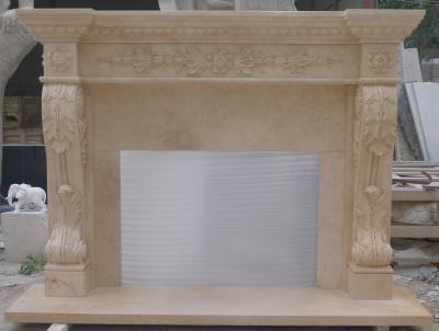 Китай Мрамор цвета Египета Cream желтый handcarved каминная доска камина продается