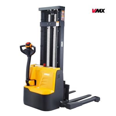 China Hotels Electric Leg Pallet Stacker 1ton 1.2ton 1.5ton Wide Load Capacity Workie Straddle Stacker Fork Truck Adjustable High Quality for sale