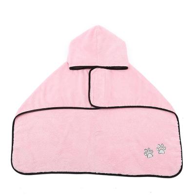 China Viable Soft Drying Bath Pet Towel Dog Cleaner Drying Coat Dog Bathrobe Puppy Absorbent Pet Drying Bath Towel for sale