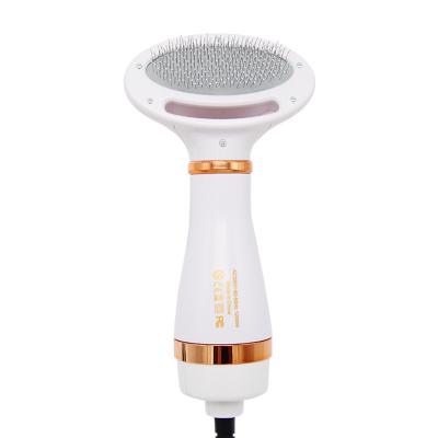China Factory Stocked Mini 2 in 1 Dog Cat Grooming Hair Dryer Fan Pet Brush Cleaning Hair Dryer Suction for sale